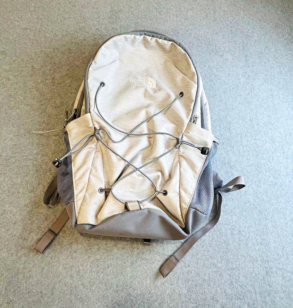 The North Face Jester Gray Hiking Backpack Fits 15" Laptop, Padded, 3 Pockets